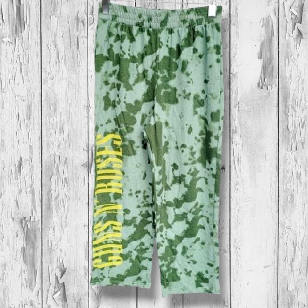 Guns N' Roses Women's Wide Leg Tie-Dye Graphic Sweatpants Size XS